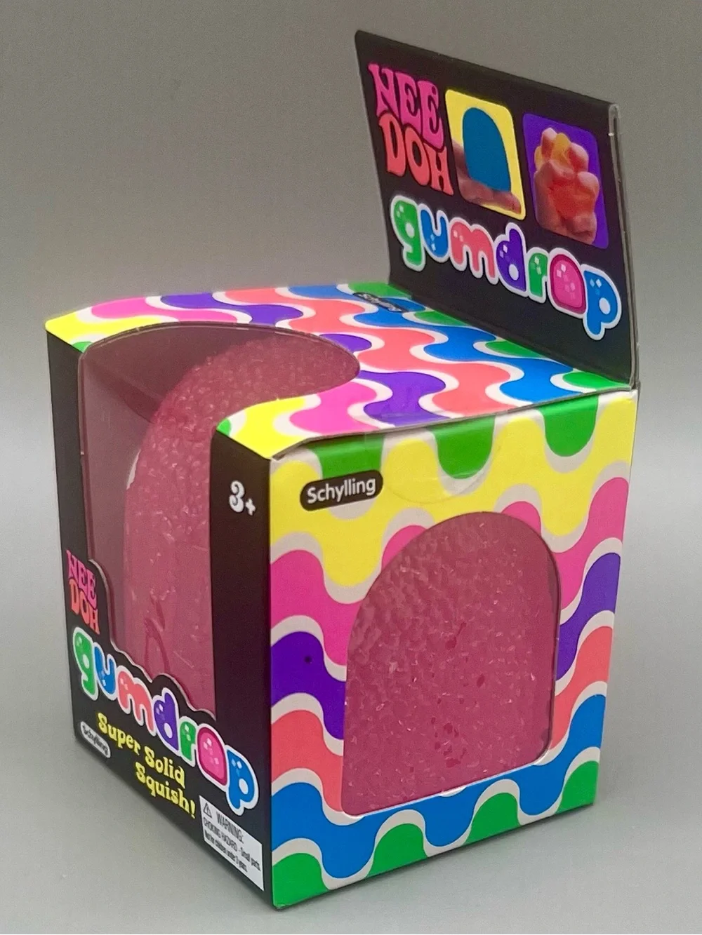 Authentic NEEDOH Gumdrop Super Solid Squish! Stress Toy - Pink🩷 NEW in BOX
